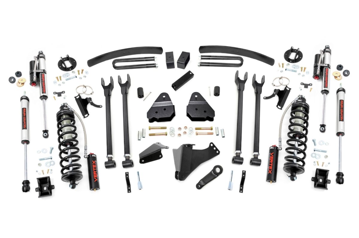 Ford F-250 Super Duty Suspension Lift Kit - Rough Country - 6 Inch Lift Kit | Diesel | 4 Link | OVLDS | C/O Vertex - '05-'07